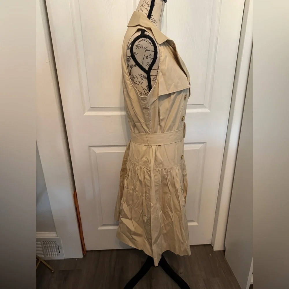 Ralph Lauren Khaki Sleeveless Dress 16 - Picture 3 of 6